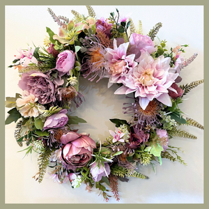 Artificial Mixed Flower Wreath