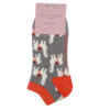 Miss Sparrow Llamas Trainer Socks Grey