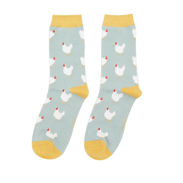 Miss Sparrow Hens Socks Light Blue