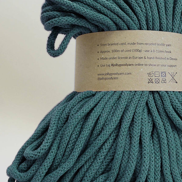 5mm Exeter Blue recycled cotton macrame cord (100m)