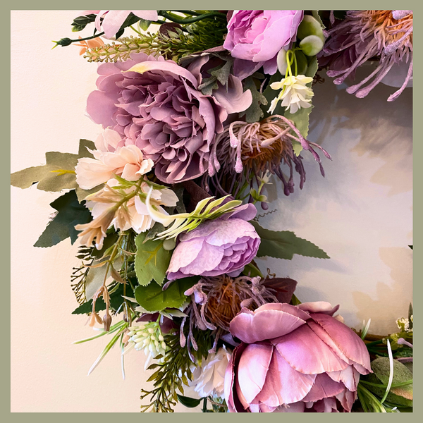 Artificial Mixed Flower Wreath