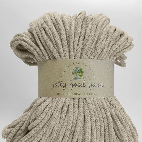 5mm Woolacombe Taupe recycled cotton macrame cord (100m)