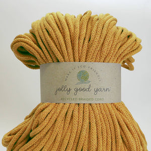 5mm Honiton Yellow recycled cotton macrame cord (100m)