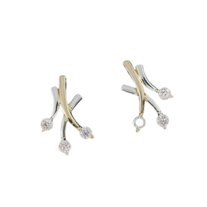 Equilibrium Pure Elegance Two Tone Elegance Studs