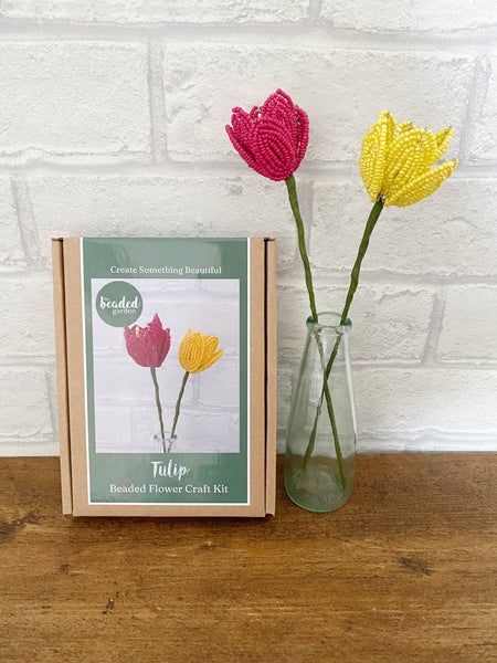 Tulip Beaded Flower Craft Kit -  A creative gift idea.