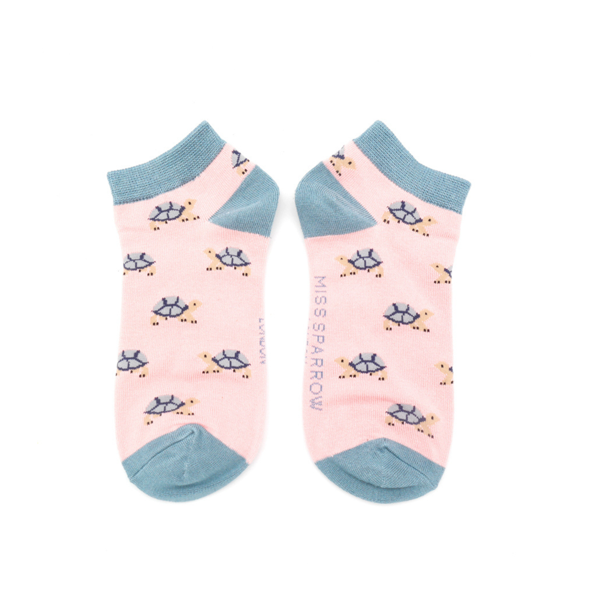 Miss Sparrow Turtles Trainer Socks Pink