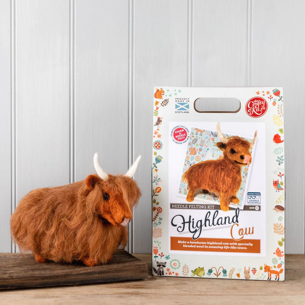 The Craft Kits Co. Highland Cow Needle Felting Craft Kit