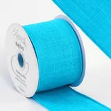 Eleganza Wired Edge Burlap 63mm x 1mtr Turquoise