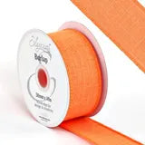 Eleganza Wired Edge Burlap 38mm x 1 mtr Orange