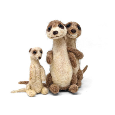 The Craft Kit Co. Meerkat Family Needle Felting Craft Kit