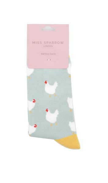 Miss Sparrow Hens Socks Light Blue