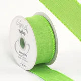 Eleganza Wired Edge Burlap 38mm x 1 mtr Citrus Green