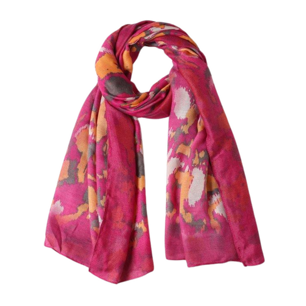 Scarf Ikat Marble – Fuchsia