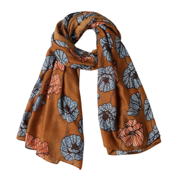 Scarf Zebra Poppies – Mustard