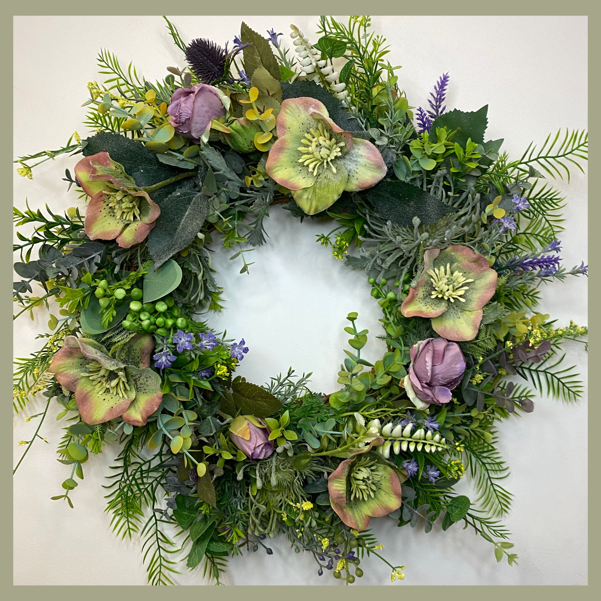 Artificial Mixed Flower Wreath