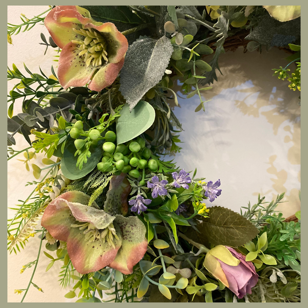 Artificial Mixed Flower Wreath