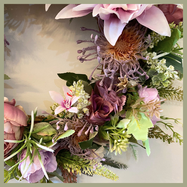 Artificial Mixed Flower Wreath