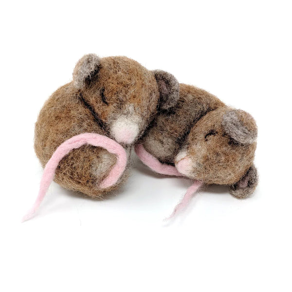 The Craft Kit Co Sleepy Mice Needle Felting Craft Kit