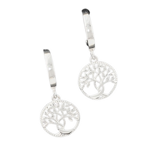 Equilibrium Celtic Silver Plated Tree Of Life Earrings - Gift Boxed