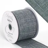 Eleganza Wired Edge Burlap 63mm x 1mtr Grey