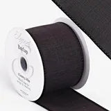 Eleganza Wired Edge Burlap 63mm x 1mtr  Black