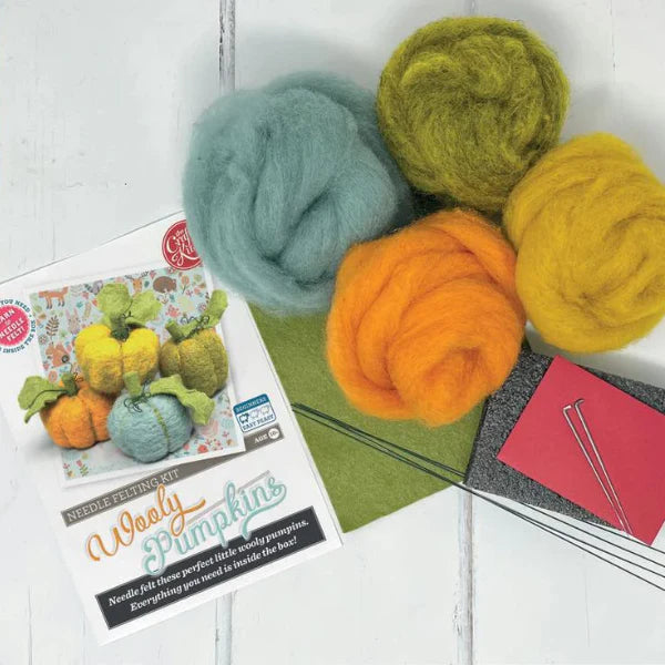 The Craft Kit Co Woolly Pumpkins Needle Felting Craft Kit