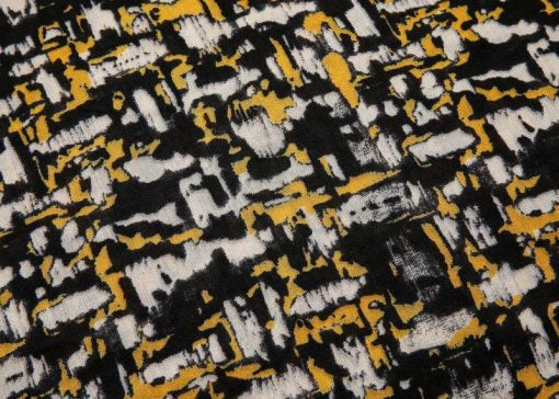 Scarf Classic Abstract – Mustard