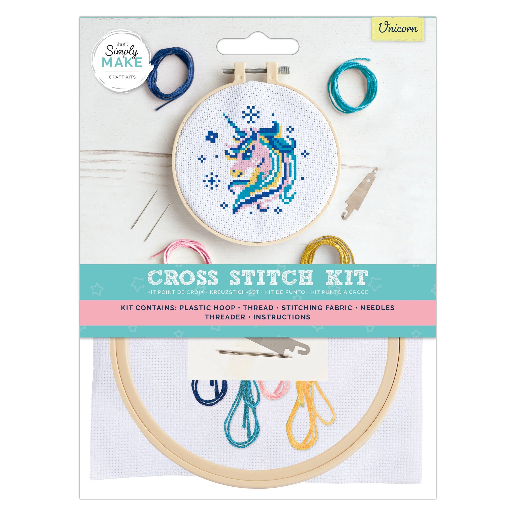 Simply Make Cross Stitch Kit - Unicorn