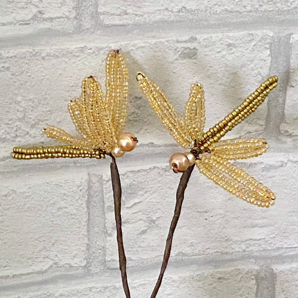 Golden Dragonflies Bead Craft Kit -A creative gift idea.