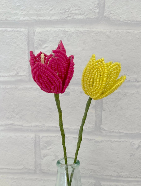 Tulip Beaded Flower Craft Kit -  A creative gift idea.
