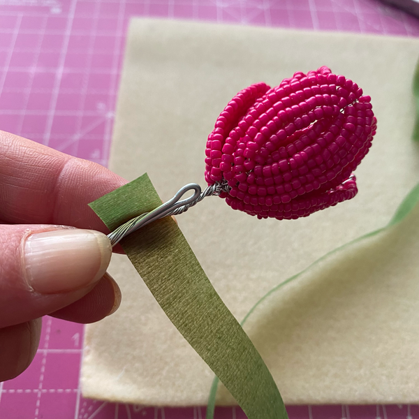 Tulip Beaded Flower Craft Kit -  A creative gift idea.