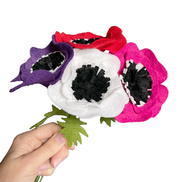 Felt Anemones Flower Craft Kit